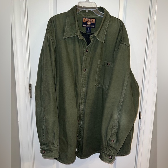 Duluth Trading Co Other - Duluth Trading Vintage Barn Work Jacket in Olive Green Distressed